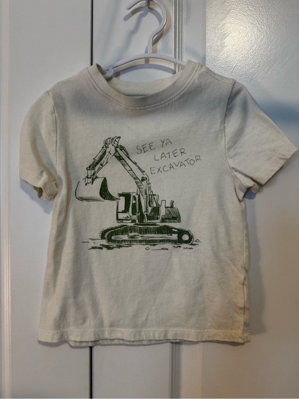 Old Navy Kids Excavator Graphic Tee - Cream
